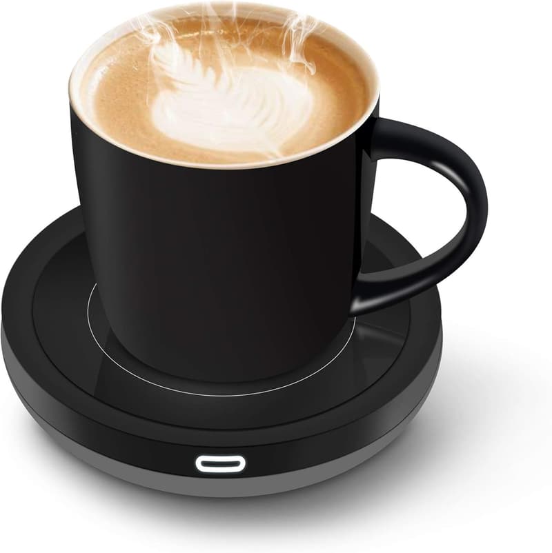 Coffee Cup Warmer Set with Auto On/Off for Office Use