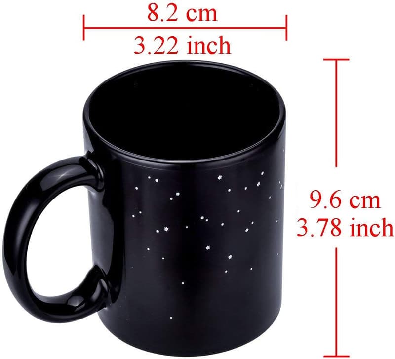 Magic Heat Changing Coffee Mug - Solar System, 12 oz Ceramic