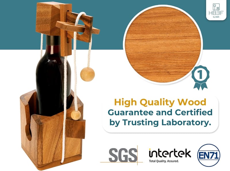 3D Wooden Bottle Puzzle - Fun Gift for Bottle Lovers
