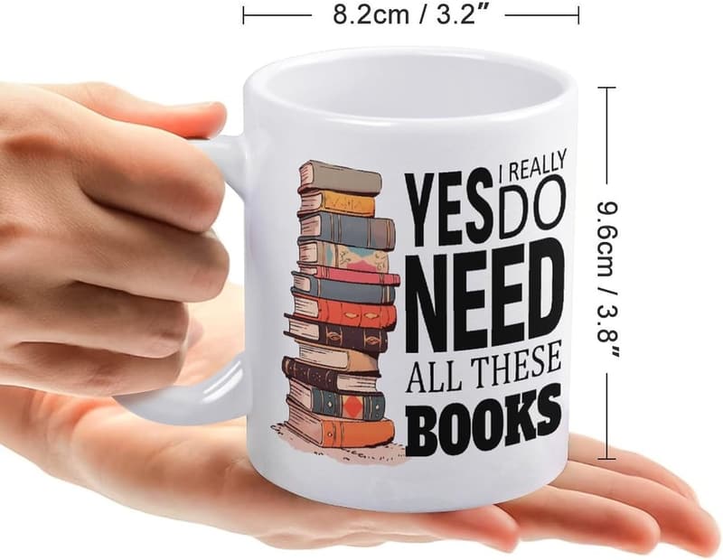 Funny Ceramic Book Lover Mug - 