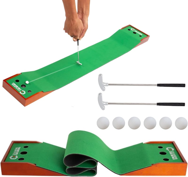 Desktop Golf Putting Game - Fun Gift for Dad & Golfers