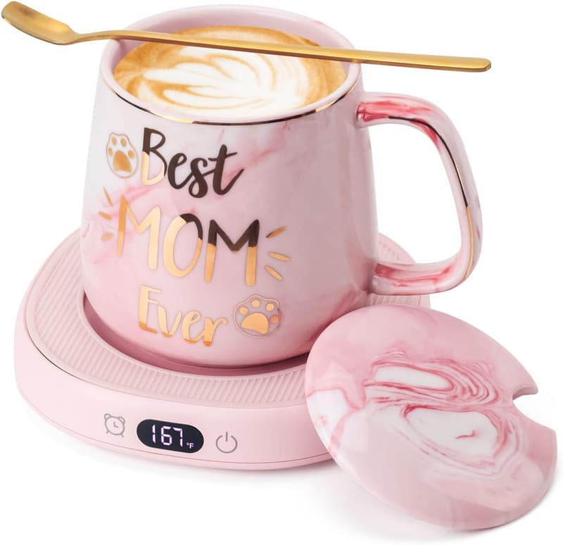 Mom Gift Set: Coffee Mug Warmer & 