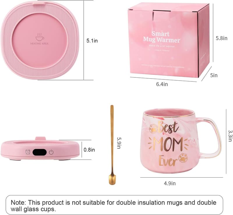 Mom Gift Set: Coffee Mug Warmer & 