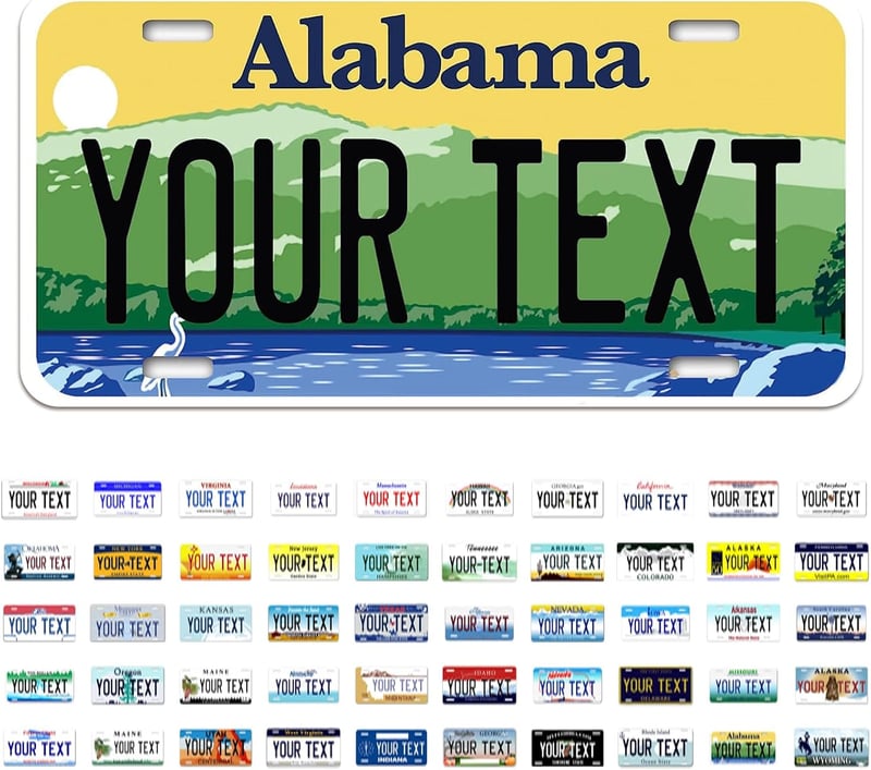 Custom Mini License Plate for Kids' Toys - All 50 States