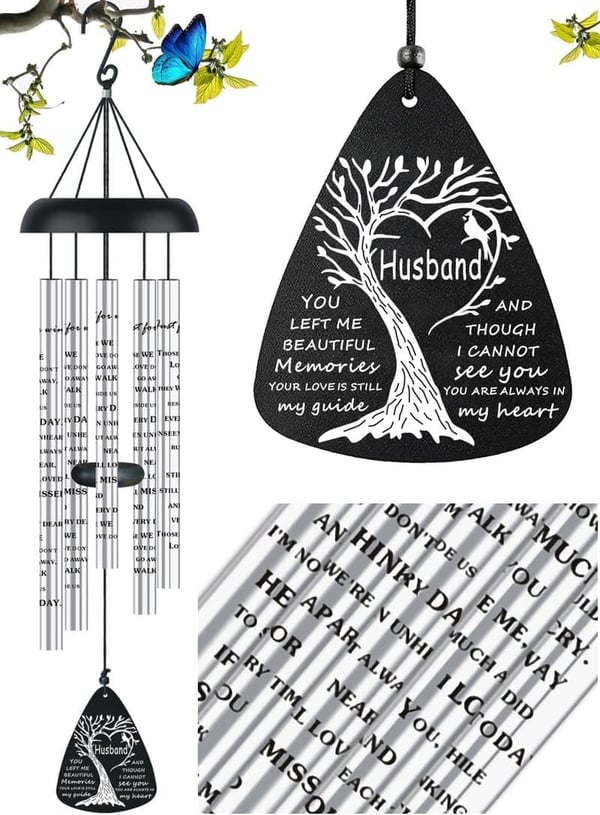 Sympathy Memorial Wind Chimes for Loss of Loved One
