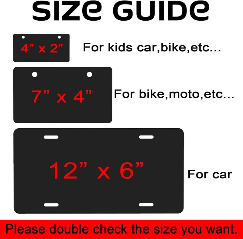 Personalized Mini License Plate for Kids' Bikes and Toys
