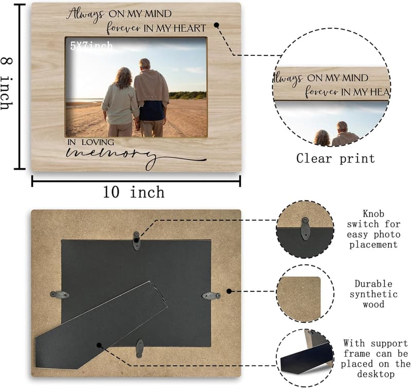 In Loving Memory Photo Frame - Sympathy Gift (5x7 inch)