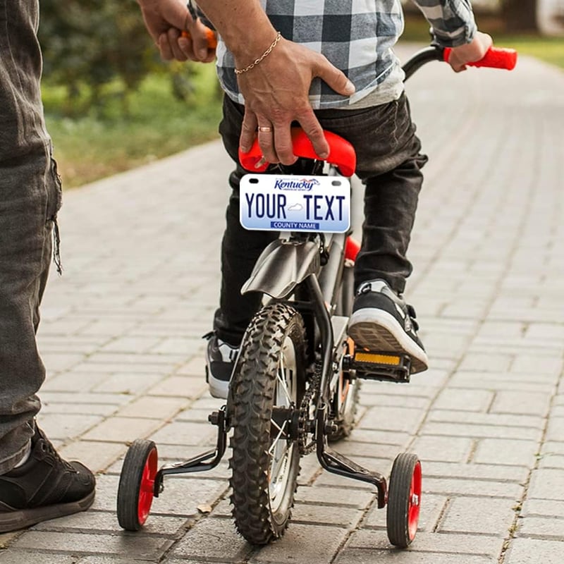 Custom Kentucky License Plate for Kids' Bikes - 6x3