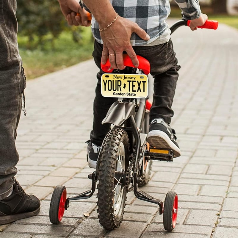 Personalized Mini License Plate for Kids' Power Wheels - New Jersey