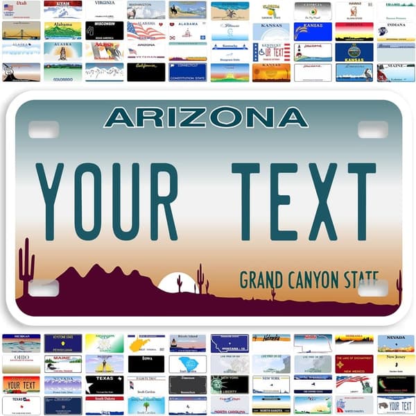 Personalized Custom License Plate - 7x4 Inches for Cars & Power Wheels