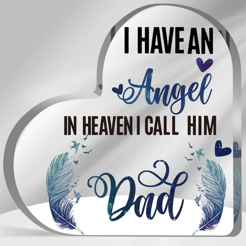 Sympathy Memorial Paperweight for Dad - Angel Keepsake Decoration
