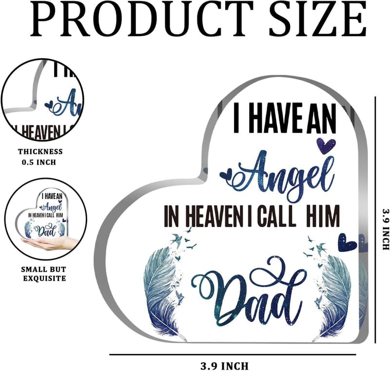 Sympathy Memorial Paperweight for Dad - Angel Keepsake Decoration