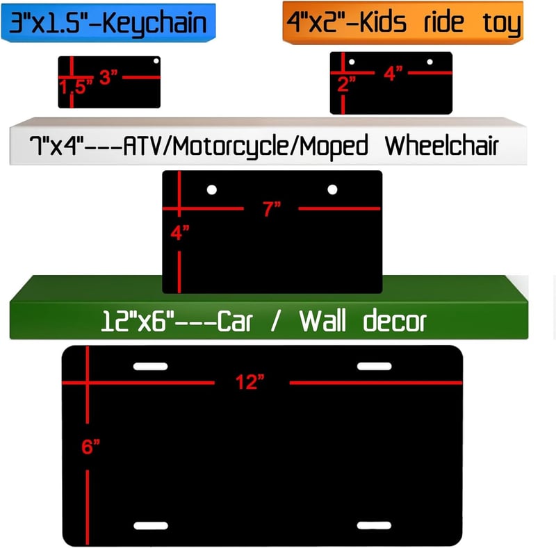 Personalized Mini License Plate for Kids' Bike - Customizable 4x2 Inch