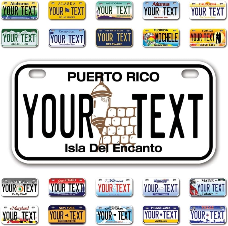 Personalized Mini License Plate - Custom Kids' 6x3 Inch Aluminum