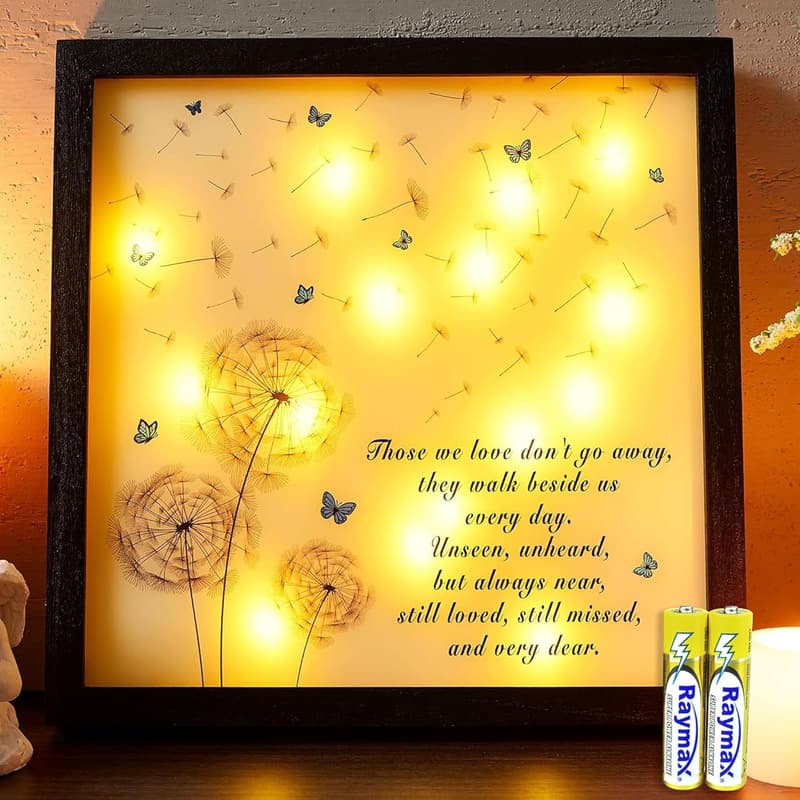 Sympathy Gift LED Memorial Shadow Box (8