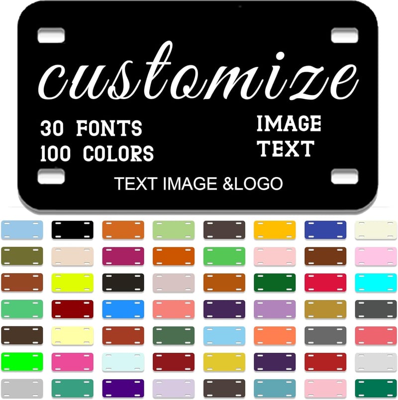 Personalized 7x4 Inch License Plate for Power Wheels & ATVs
