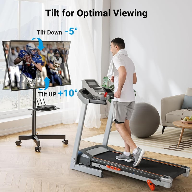 Portable Mobile TV Stand with Laptop Shelf - 23-60 Inch, 88Lbs Max
