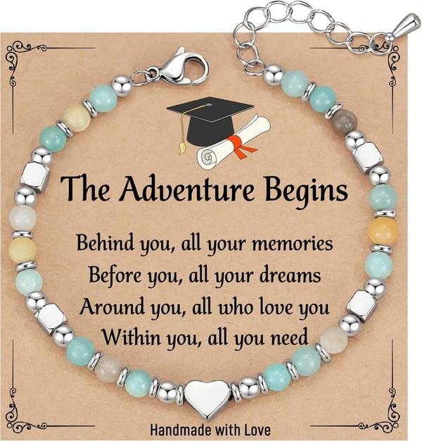 2025 Graduation Bracelet for Her with Cap Box & Cards