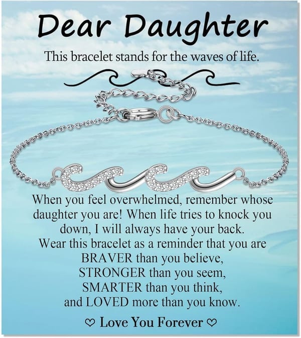 Silver Wave Bracelet for Women - Perfect Gift for Best Friends