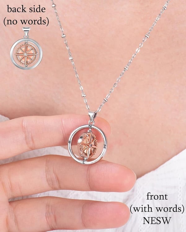 2025 Graduation Compass Necklace for Her