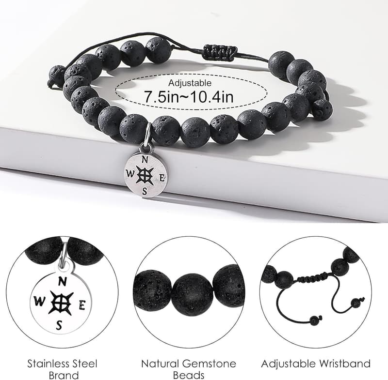 Graduation Gift Set: Inspirational Bracelet & Keychain for Students