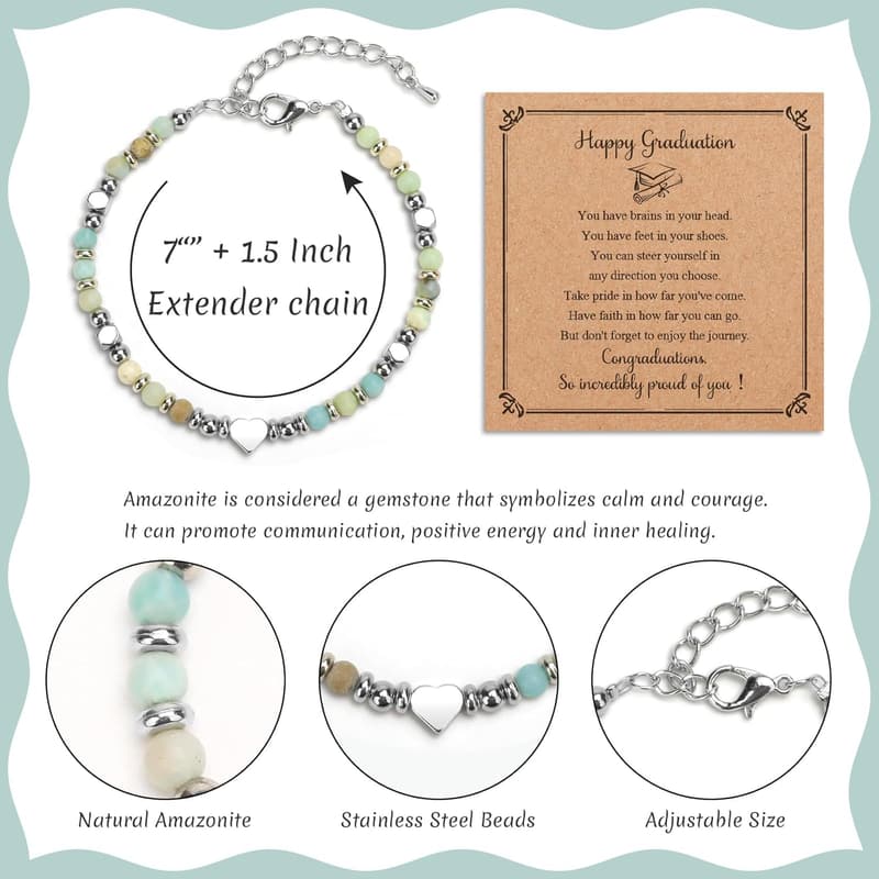 Inspirational Gemstone Bracelet for Graduation Gifts for Her