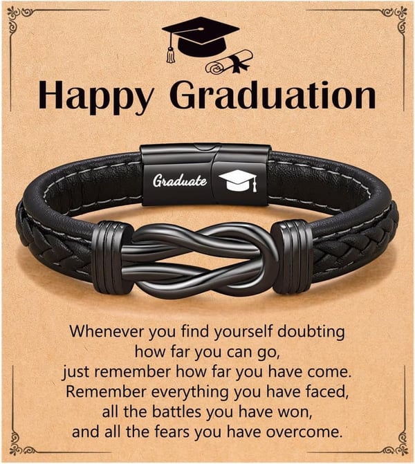Men's Leather Bracelet - Perfect Birthday or Father's Day Gift