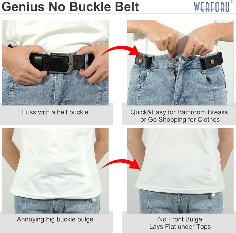 Father's Day Gift: WERFORU No Buckle Stretch Belt for Men