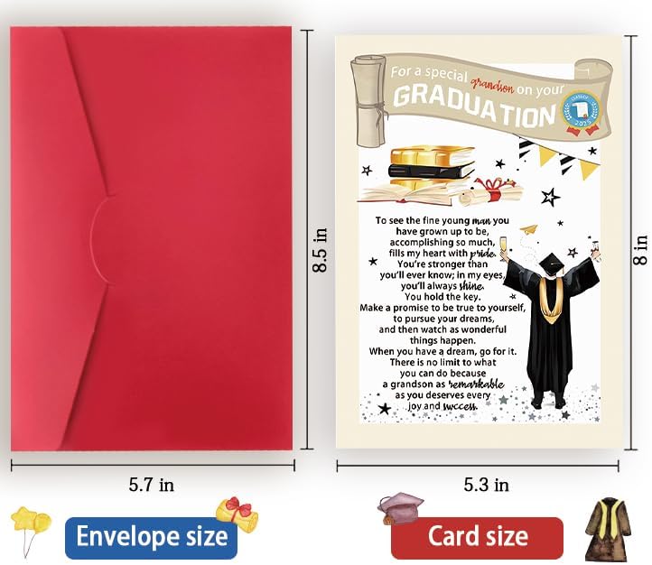 2025 Graduation Card for Grandson - Congratulations Card