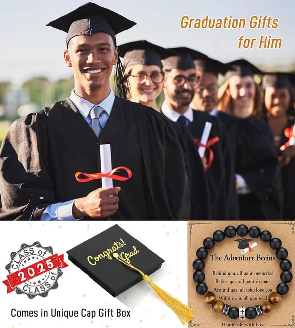 Christian Cross Bracelet for Teen Boys - Graduation & Father's Day Gift