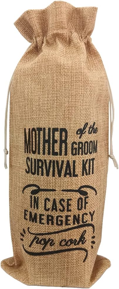Mother of the Groom Gift - Funny Survival Kit Wine Bag