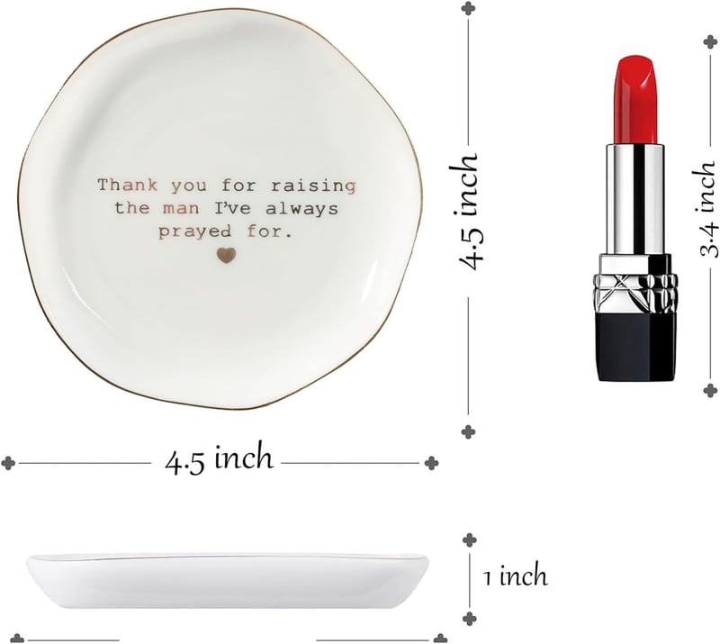 Mother of Groom Ceramic Ring Dish - Wedding Gift from Bride