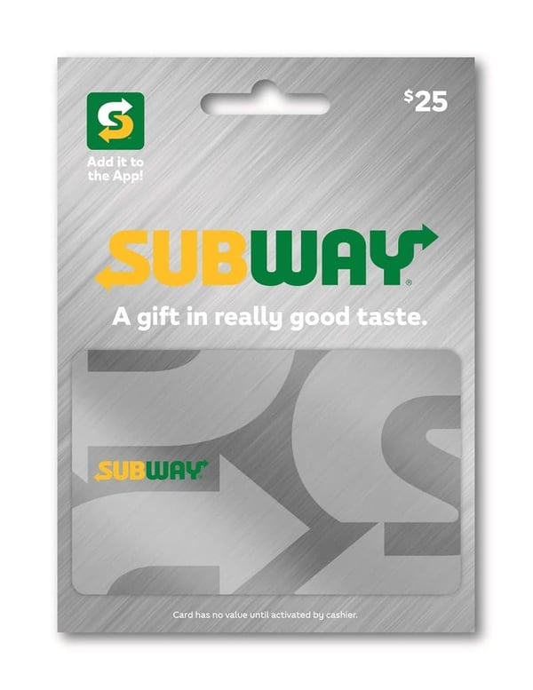 Subway Gift Card - Perfect for Sandwich Lovers