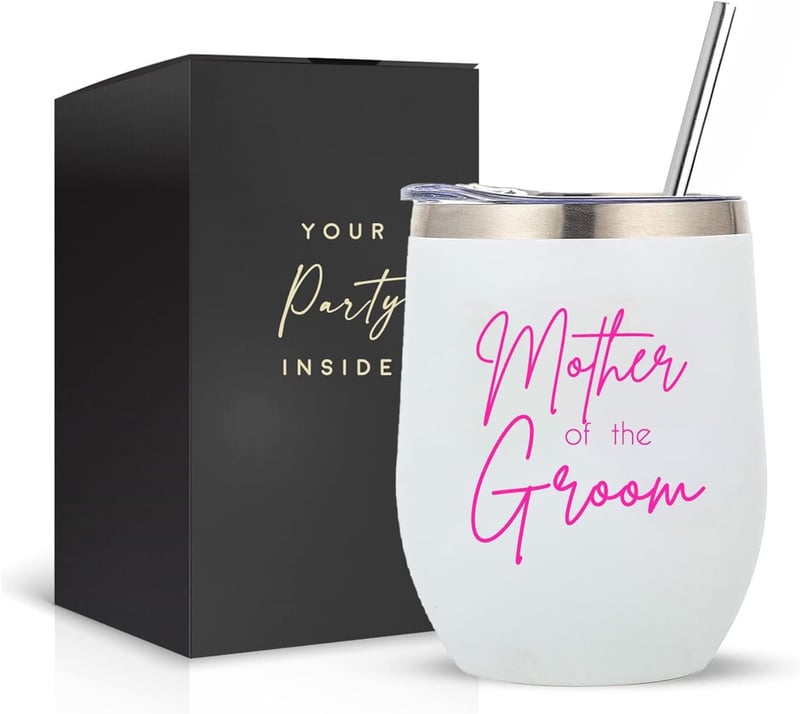 Mother of the Groom Stainless Steel Wine Tumbler with Lid
