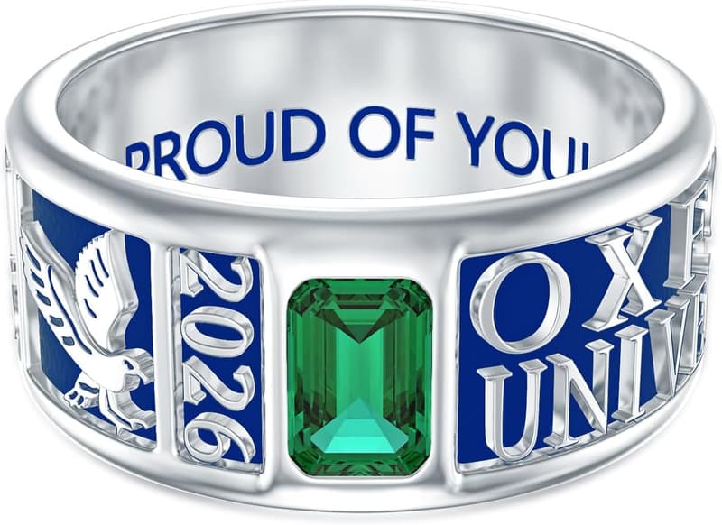Personalized Sterling Silver Class Ring for Graduates 2025