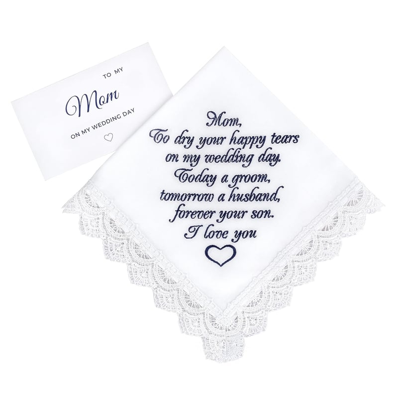 Mother of the Groom Embroidered Handkerchief Keepsake