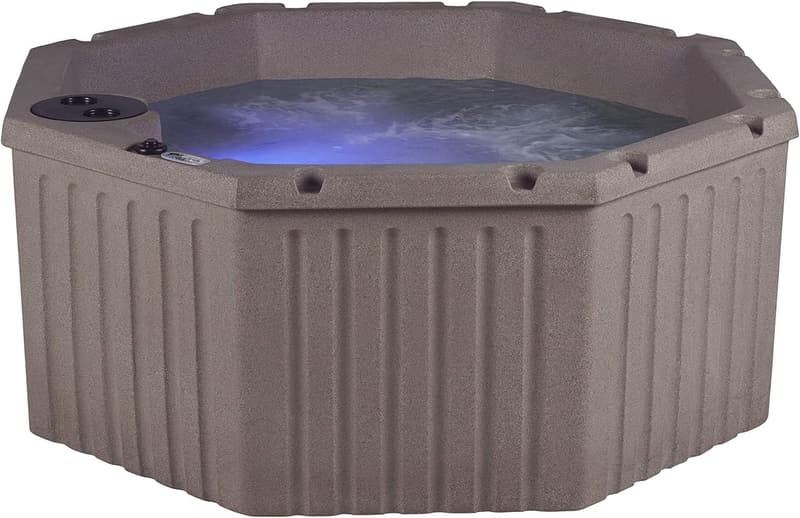 5-Person Plug-and-Play Hot Tub with LED Lights and Cover