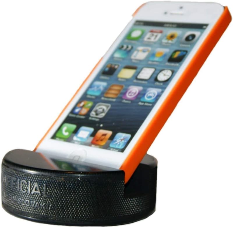 Indestructible Hockey Puck Smartphone Stand - Universal Fit