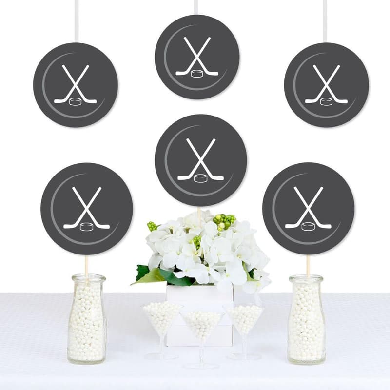 Hockey Puck Decorations - DIY Baby Shower or Birthday Set of 20
