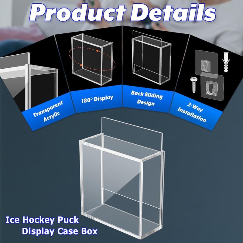 Hockey Puck Display Case – Acrylic Wall Mount Showcase