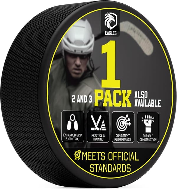 Official Regulation Ice Hockey Puck - 6 oz, 3