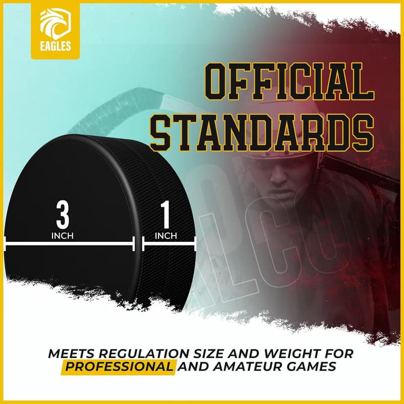 Official Regulation Ice Hockey Puck - 6 oz, 3