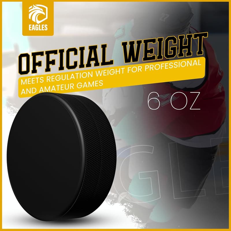 Official Regulation Ice Hockey Puck - 6 oz, 3