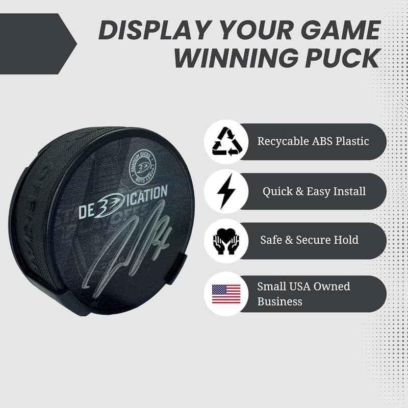 Hockey Puck Wall Mount Display Case | Sports Decor Gift