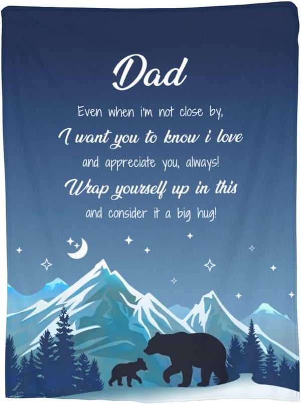 Father's Day Throw Blanket, Soft Anti-Pilling Fleece for Dad