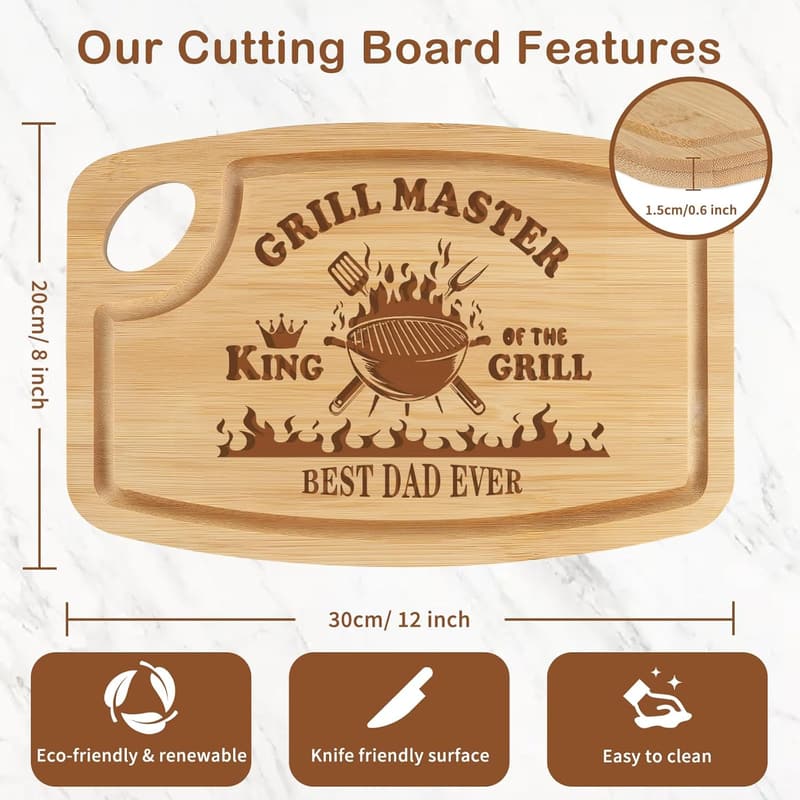 Personalized Engraved Cutting Board for Father's Day Gift