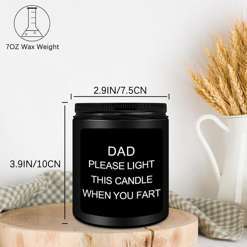 Father's Day Sandalwood Scented Candle (7 oz) for Dad
