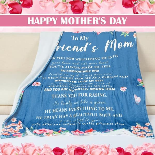 Birthday Gift Set for Future Mother-in-Law: Blanket, Necklace, Candle, Mug, & Socks