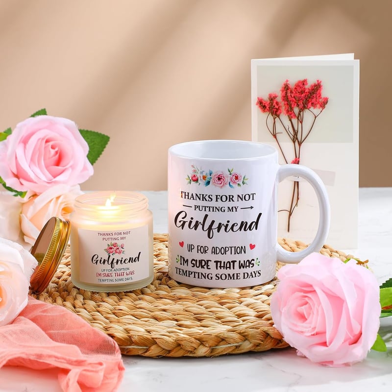 Birthday Gift Set for Future Mother-in-Law: Blanket, Necklace, Candle, Mug, & Socks