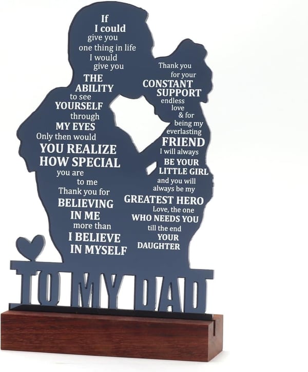 Sentimental Desk Plaque Gift for Dad from Daughter